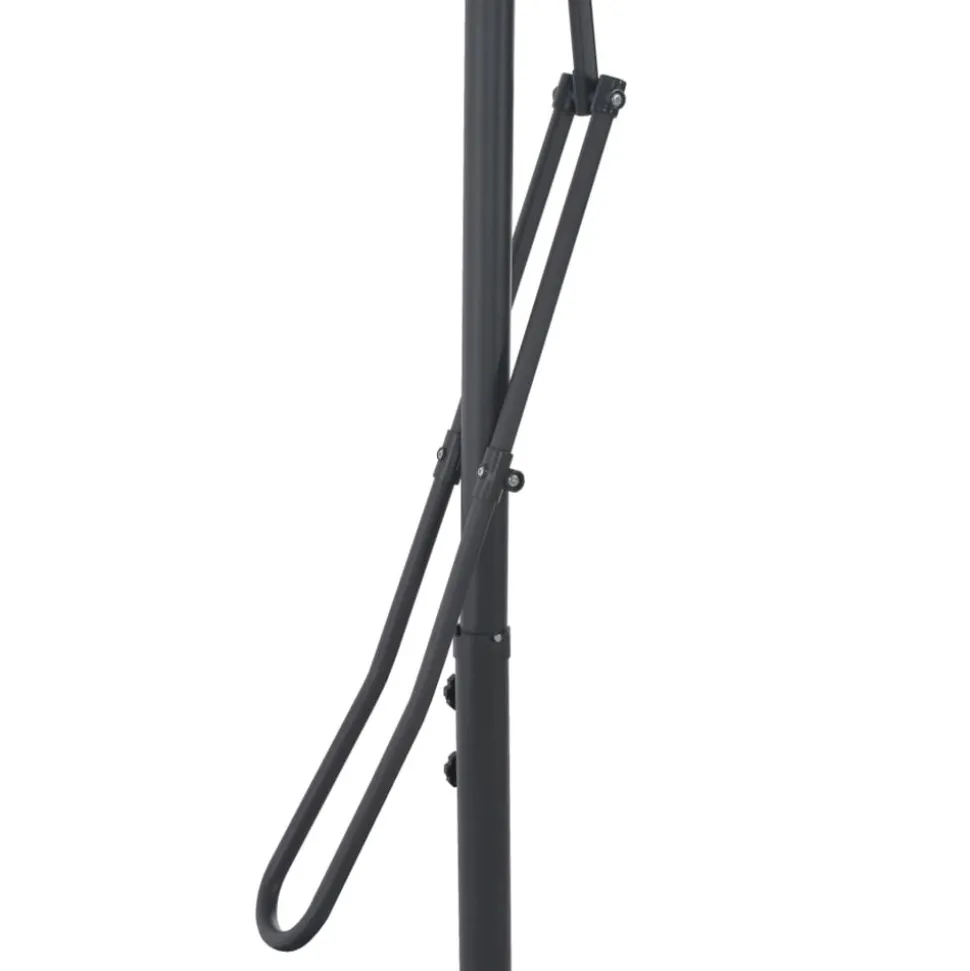 MAISON EXCLUSIVE - Parasol de jardin avec mât en acier noir 300x230 cm