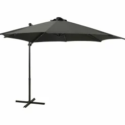 MAISON EXCLUSIVE - Parasol de jardin en porte-à-faux avec mât et lumières led