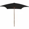 MAISON EXCLUSIVE - Parasol de jardin avec mât en bois noir 200x300 cm