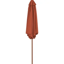 MAISON EXCLUSIVE - Parasol d'extérieur avec mât en bois 270 cm terre cuite