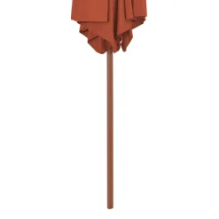 MAISON EXCLUSIVE - Parasol d'extérieur avec mât en bois 270 cm terre cuite