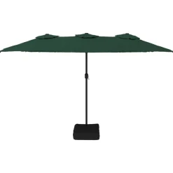 MAISON EXCLUSIVE - Parasol de jardin à double tête avec led vert 449x265 cm