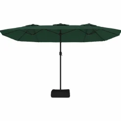 MAISON EXCLUSIVE - Parasol de jardin à double tête avec led vert 449x265 cm