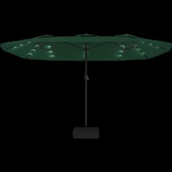 MAISON EXCLUSIVE - Parasol de jardin à double tête avec led vert 449x265 cm