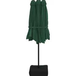 MAISON EXCLUSIVE - Parasol de jardin à double tête avec led vert 449x265 cm