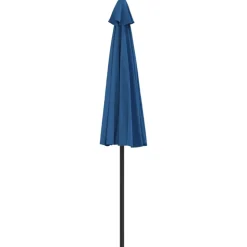 MAISON EXCLUSIVE - Parasol de balcon avec mât en aluminium bleu 270x144x222cm demi
