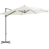 MAISON EXCLUSIVE - Parasol de jardin en porte-à-faux avec mât en acier sable