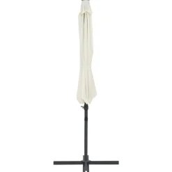 MAISON EXCLUSIVE - Parasol de jardin en porte-à-faux avec mât en acier sable
