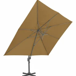 MAISON EXCLUSIVE - Parasol de jardin en porte-à-faux et poteau en aluminium taupe