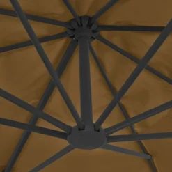 MAISON EXCLUSIVE - Parasol de jardin en porte-à-faux et poteau en aluminium taupe