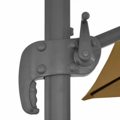 MAISON EXCLUSIVE - Parasol de jardin en porte-à-faux et poteau en aluminium taupe