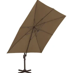 MAISON EXCLUSIVE - Parasol de jardin en porte-à-faux et poteau en aluminium taupe