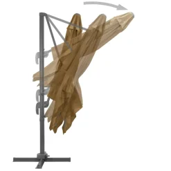 MAISON EXCLUSIVE - Parasol de jardin en porte-à-faux et poteau en aluminium taupe