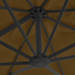 MAISON EXCLUSIVE - Parasol de jardin en porte-à-faux et poteau en aluminium taupe