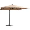 MAISON EXCLUSIVE - Parasol de jardin en porte-à-faux lumières led et mât en acier