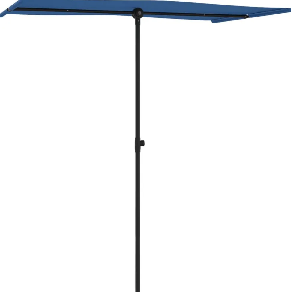 MAISON EXCLUSIVE - Parasol de jardin avec mât en aluminium 180x110 cm bleu azuré