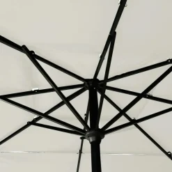 MAISON EXCLUSIVE - Parasol de jardin à 3 niveaux avec mât en aluminium sable
