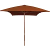 MAISON EXCLUSIVE - Parasol de jardin avec mât en bois terre cuite 200x300 cm