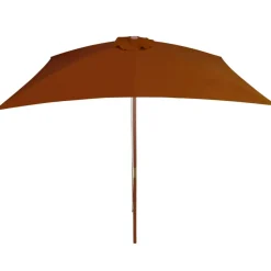 MAISON EXCLUSIVE - Parasol de jardin avec mât en bois terre cuite 200x300 cm