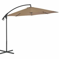 MAISON EXCLUSIVE - Parasol de jardin en porte-à-feux avec poteau en acier taupe