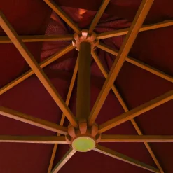 MAISON EXCLUSIVE - Parasol de jardin suspendu avec mât terre cuite bois de sapin