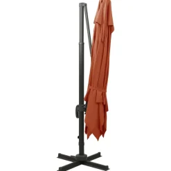 MAISON EXCLUSIVE - Parasol de jardin en porte-à-faux avec double toit terre cuite