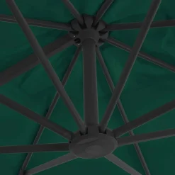 MAISON EXCLUSIVE - Parasol de jardin en porte-à-faux et poteau en aluminium vert