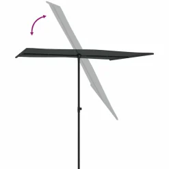 MAISON EXCLUSIVE - Parasol de jardin avec mât en aluminium 2x1,5 m anthracite