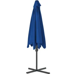 MAISON EXCLUSIVE - Parasol de jardin avec mât en acier bleu 300x230 cm