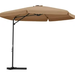 MAISON EXCLUSIVE - Parasol de jardin avec mât en acier 300 cm taupe