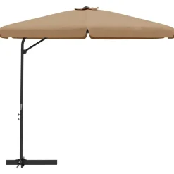 MAISON EXCLUSIVE - Parasol de jardin avec mât en acier 300 cm taupe
