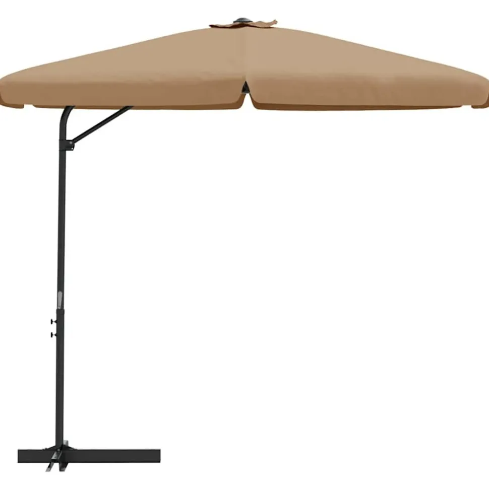 MAISON EXCLUSIVE - Parasol de jardin avec mât en acier 300 cm taupe