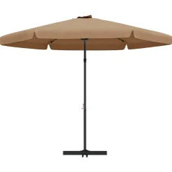 MAISON EXCLUSIVE - Parasol de jardin avec mât en acier 300 cm taupe