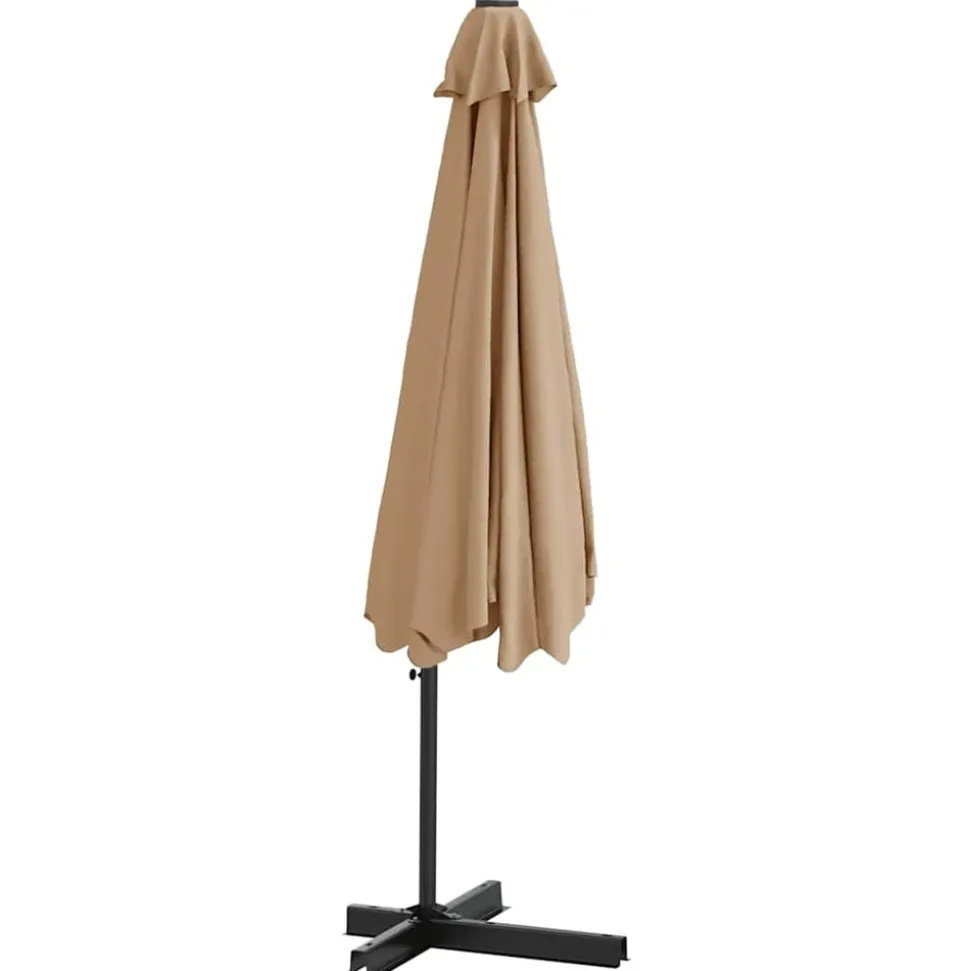MAISON EXCLUSIVE - Parasol de jardin avec mât en acier 300 cm taupe