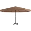 MAISON EXCLUSIVE - Parasol d'extérieur avec poteau en aluminium 500 cm taupe