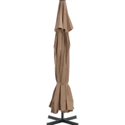 MAISON EXCLUSIVE - Parasol d'extérieur avec poteau en aluminium 500 cm taupe