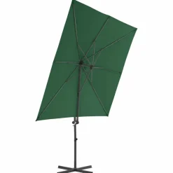MAISON EXCLUSIVE - Parasol de jardin en porte-à-faux avec mât en acier vert