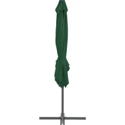 MAISON EXCLUSIVE - Parasol de jardin en porte-à-faux avec mât en acier vert
