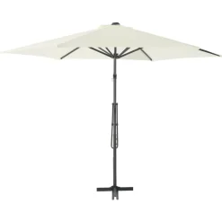 MAISON EXCLUSIVE - Parasol d'extérieur avec poteau en acier 300 cm sable