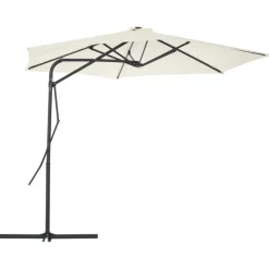 MAISON EXCLUSIVE - Parasol d'extérieur avec poteau en acier 300 cm sable