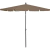 MAISON EXCLUSIVE - Parasol de jardin avec mât 210x140 cm taupe