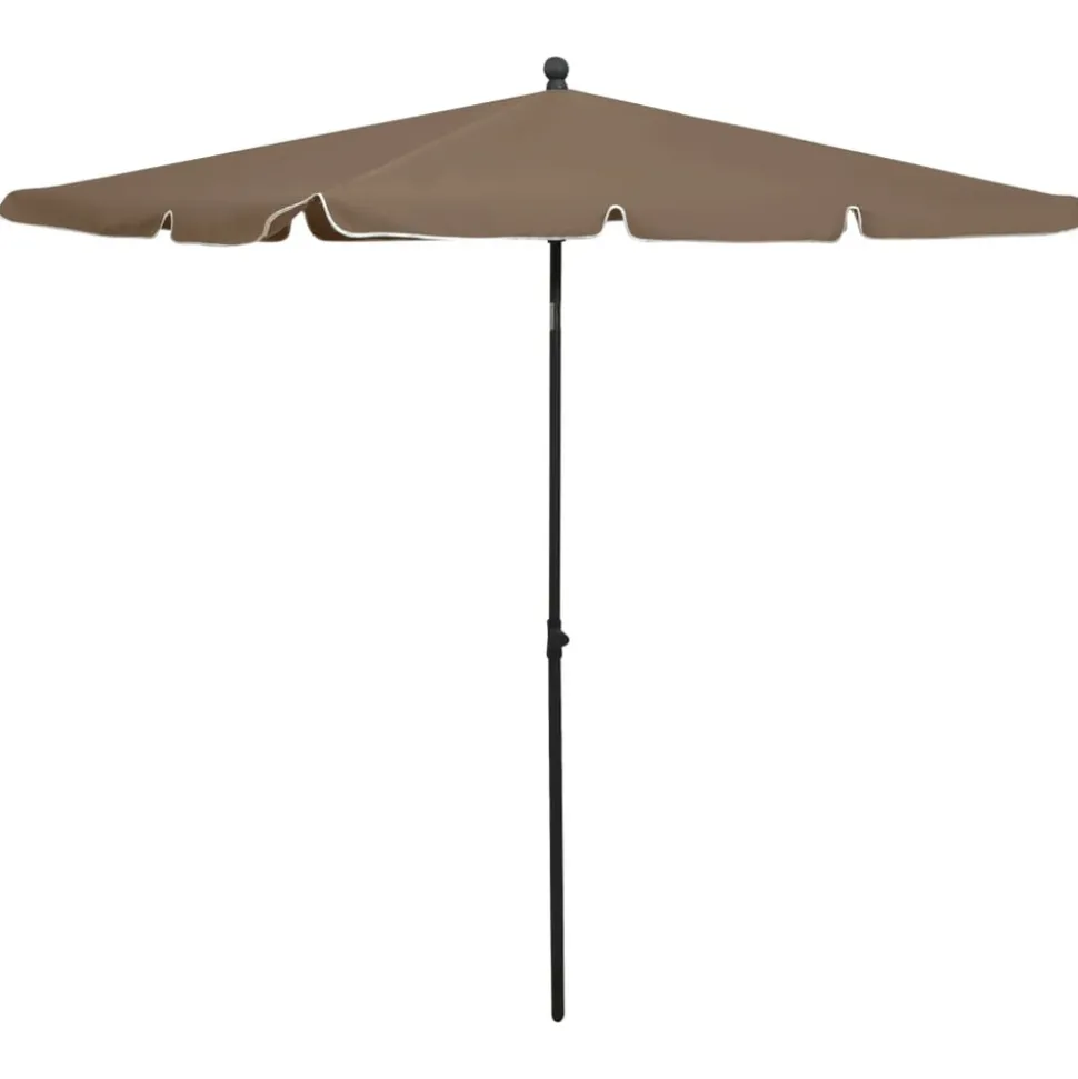 MAISON EXCLUSIVE - Parasol de jardin avec mât 210x140 cm taupe