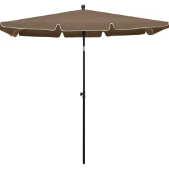 MAISON EXCLUSIVE - Parasol de jardin avec mât 210x140 cm taupe