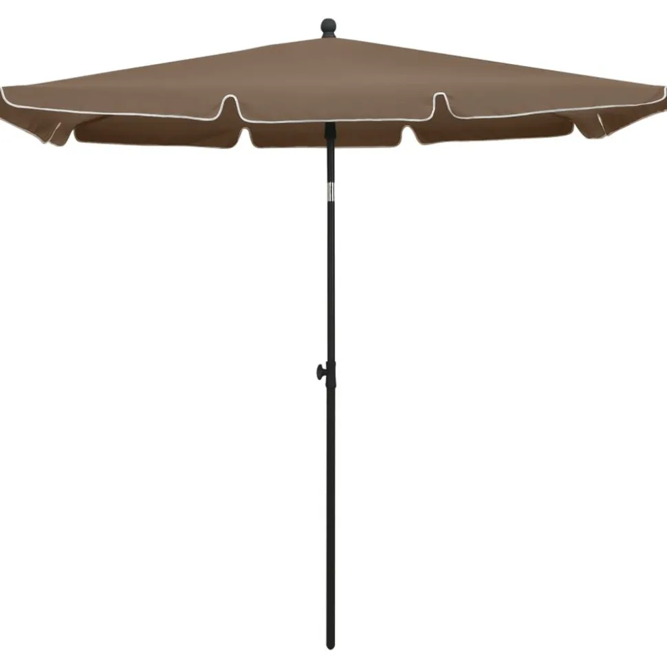 MAISON EXCLUSIVE - Parasol de jardin avec mât 210x140 cm taupe
