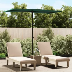 MAISON EXCLUSIVE - Parasol de jardin avec mât en aluminium 180x110 cm vert