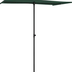 MAISON EXCLUSIVE - Parasol de jardin avec mât en aluminium 180x110 cm vert