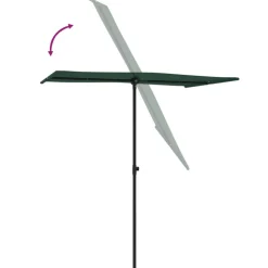MAISON EXCLUSIVE - Parasol de jardin avec mât en aluminium 180x110 cm vert