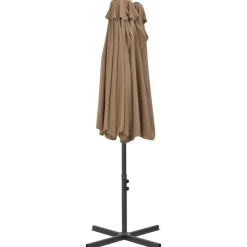 MAISON EXCLUSIVE - Parasol d'extérieur et poteau en aluminium 460x270 cm taupe