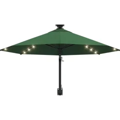 MAISON EXCLUSIVE - Parasol mural de jardin avec led 300 cm vert