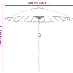MAISON EXCLUSIVE - Parasol d'extérieur avec mât en aluminium 500 cm bleu azuré